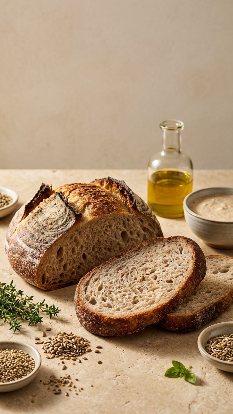 خبز الساوردو الكيتو الطبيعي | Keto Sourdough Bread