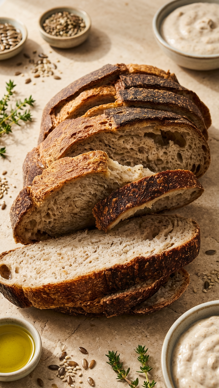 خبز الساوردو الكيتو الطبيعي | Keto Sourdough Bread
