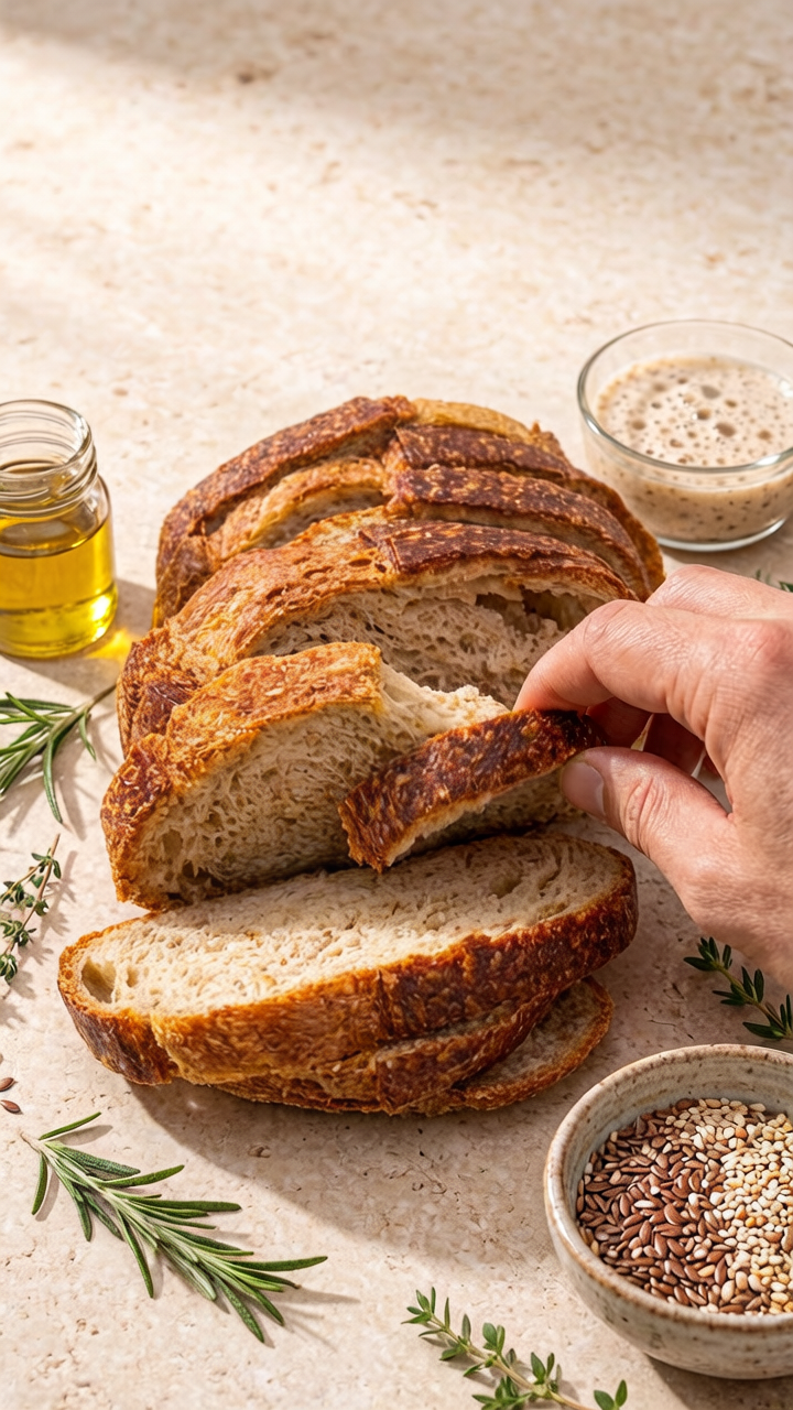 خبز الساوردو الكيتو الطبيعي | Keto Sourdough Bread